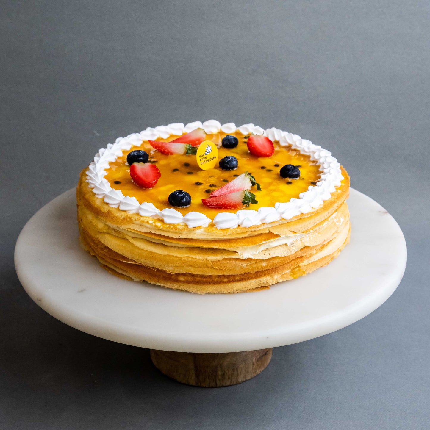 Alphonso Mango Passion Mille Crepe Cake 8"