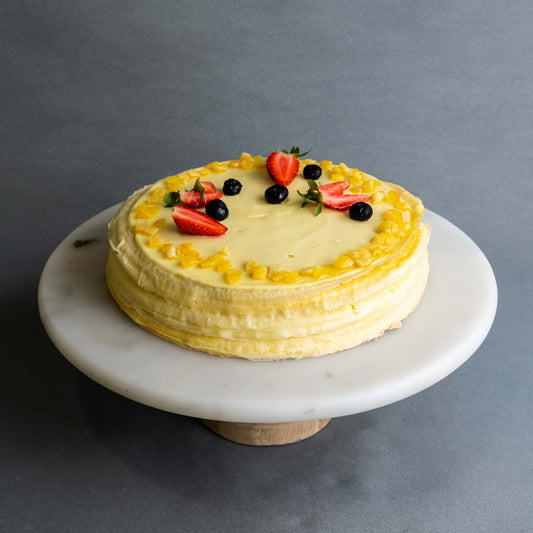 Bergamot Lemon Earl Grey Mille Crepe Cake 8"