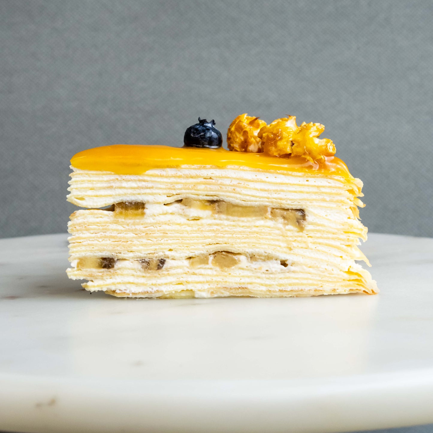 Caramel Banana Mille Crepe Cake 8"