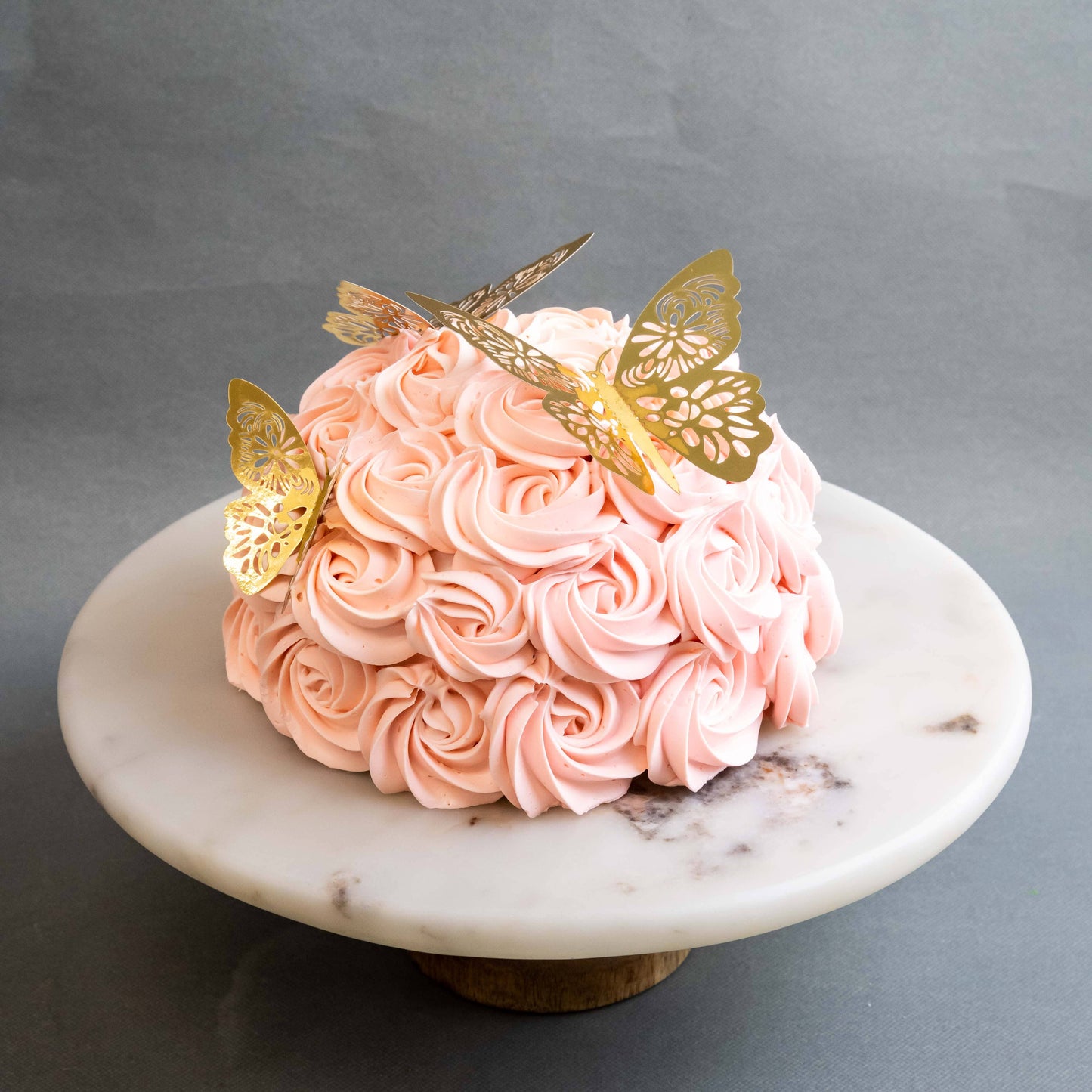 Golden Love of Butterfly Cake 6"