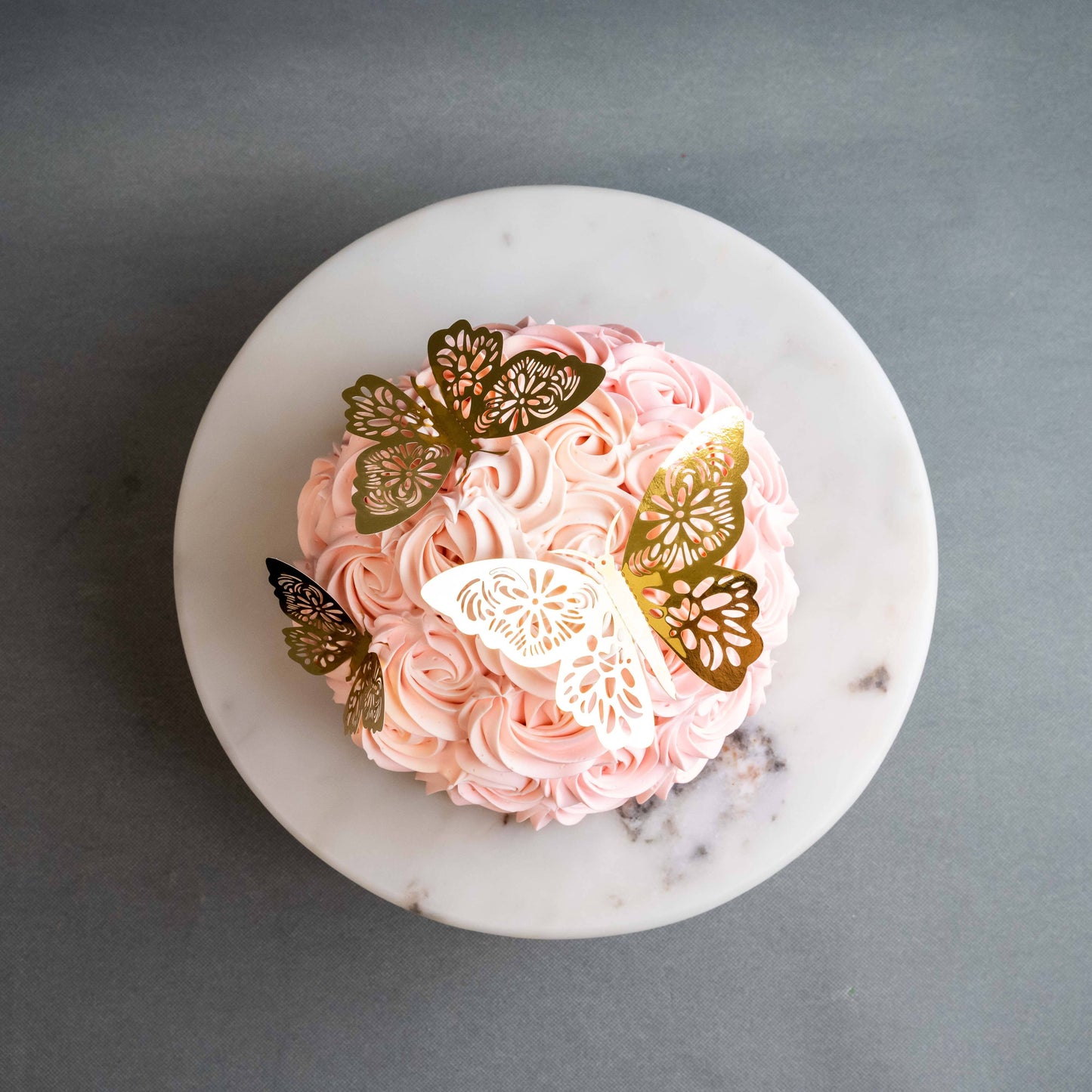 Golden Love of Butterfly Cake 6"