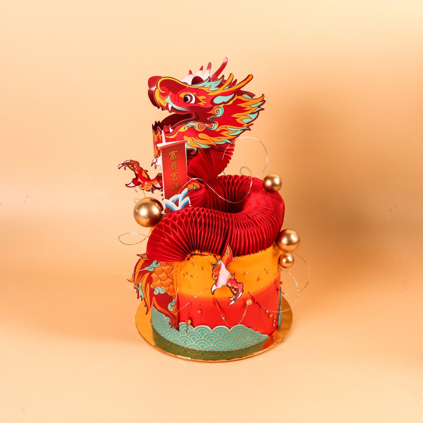 Imperial Dragon Theme Cake 6"