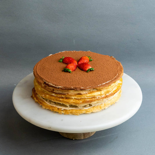 Italian Tiramisu Sponge Crepe Cake 8"