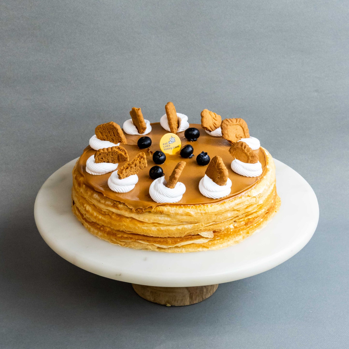 Speculoos Cookie Mille Crepe Cake 8"