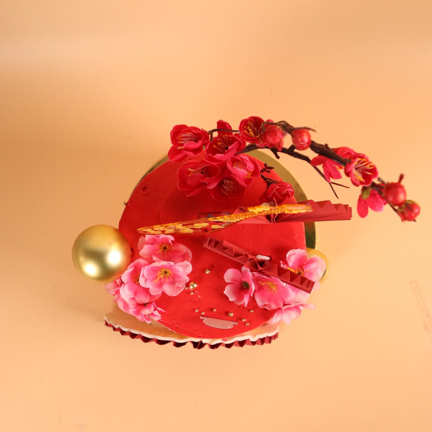 Oriental Ruby Theme Cake 6"