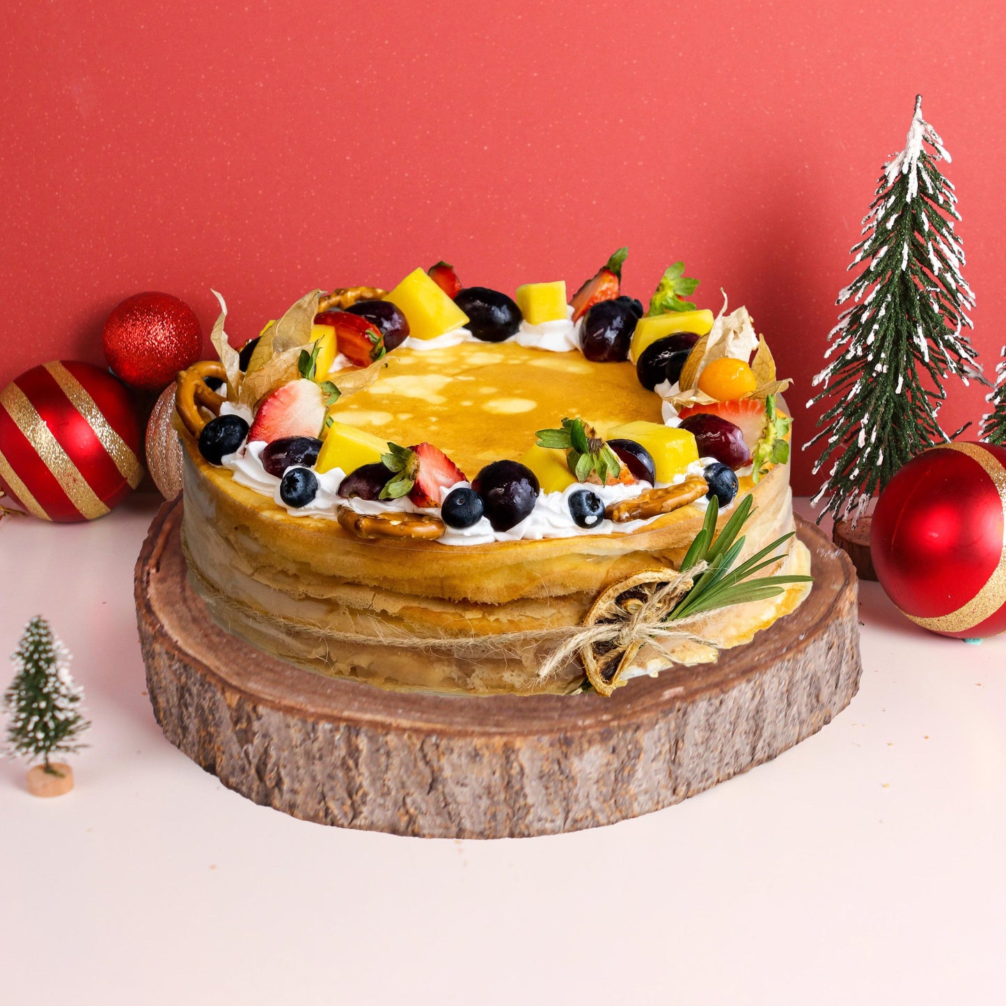 Wonder Fruits Mille Crepe Cake 8"